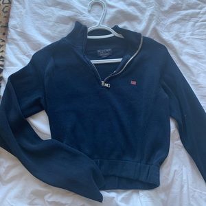 Navy Urban Renewal Polo Quarter Zip